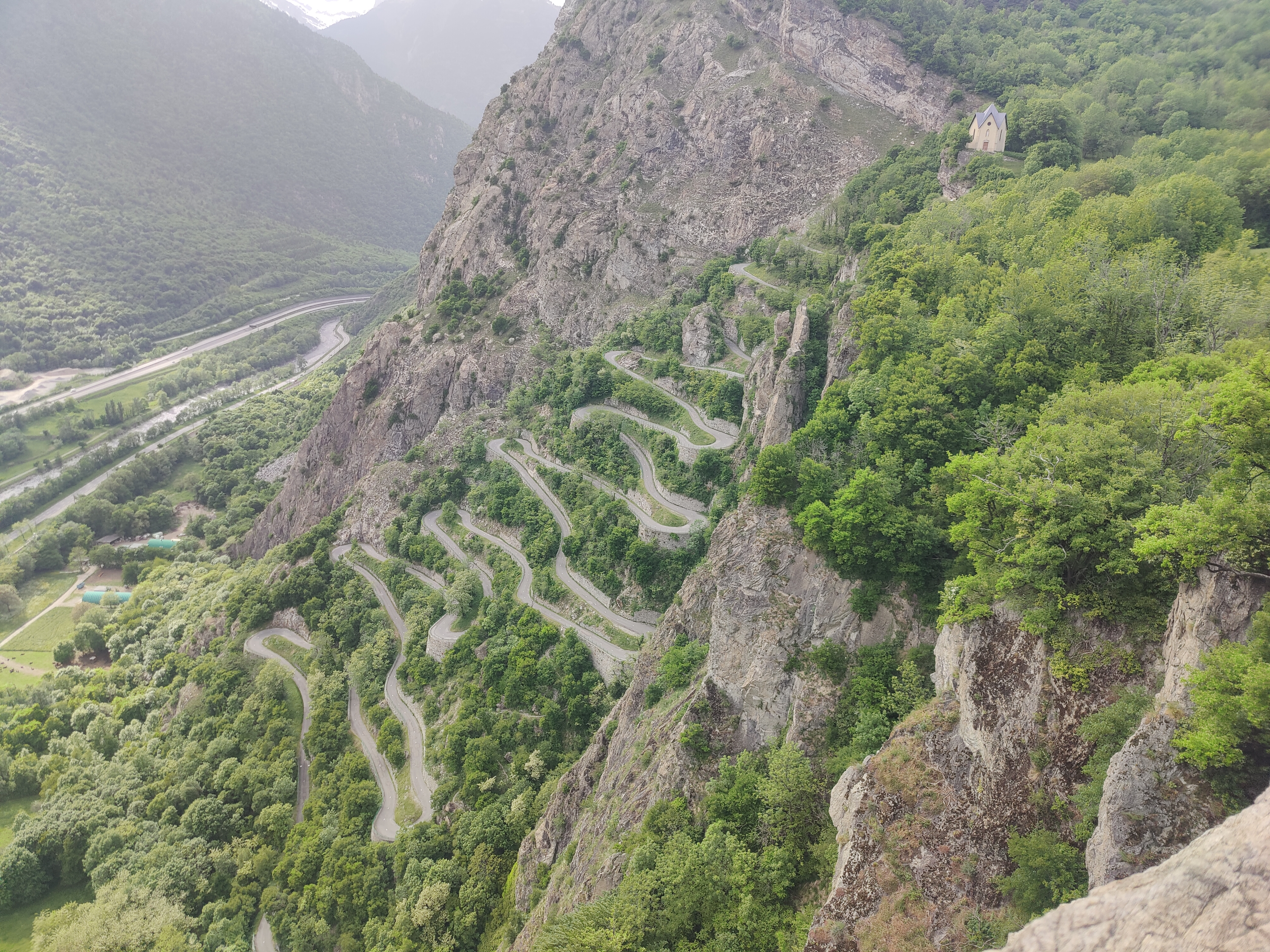 Aerial Shot of Lacets de Montvernier - Iconic Alpine Climb