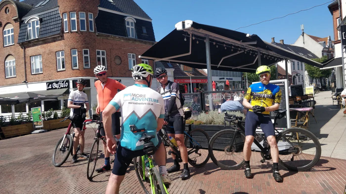 A More Adventure cycle group in Vordingborg, Denmark