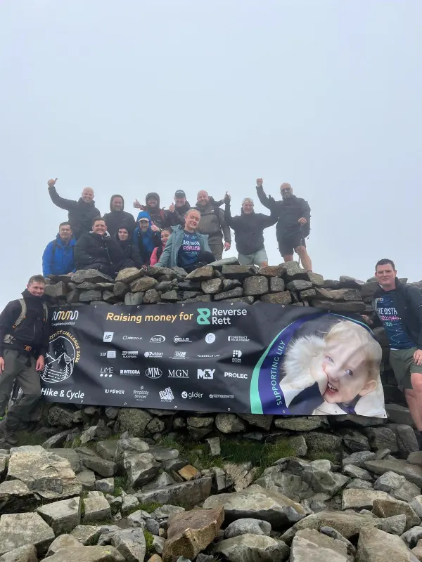 The team on the summit of Scafell Pike