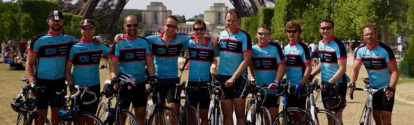 The Cambridge Community Church team with their bikes in Paris